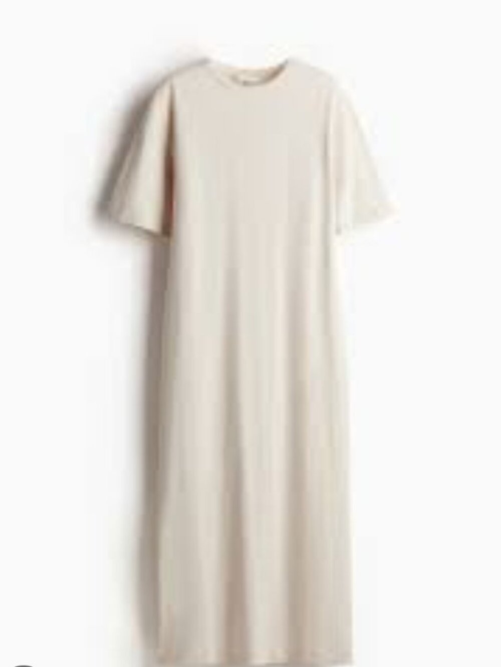 H&M cream cotton maxi t shirt dress / L